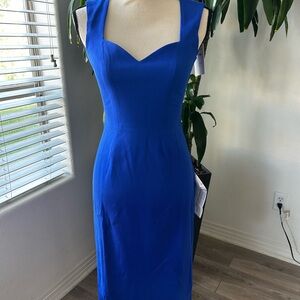 Elle sweetheart electric blue dress